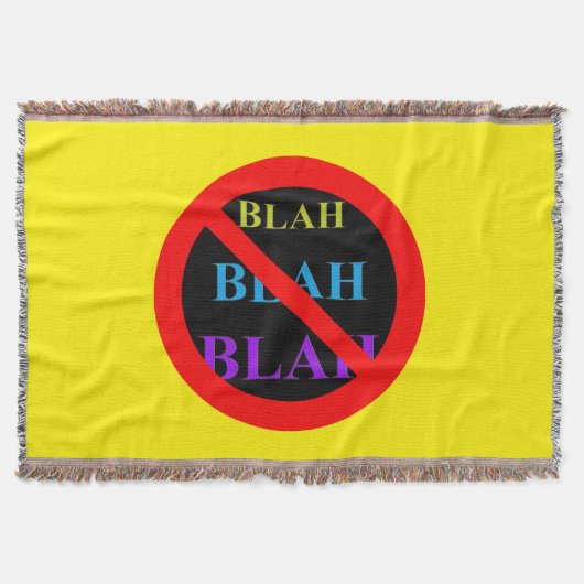 Kein Eintrag Blah Blah Blah Throw Blanket Decke (Vorderseite)