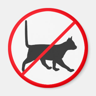 Kein Eintrag für Katzen! Magnet
