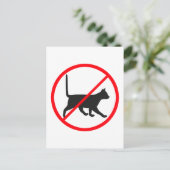 Kein Eintrag für Katzen! Postkarte (Stehend Vorderseite)