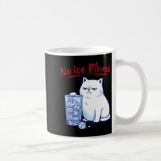 Kein Eis bitte lustige Katze gegen Eis chinga la m Kaffeetasse (Rechts)