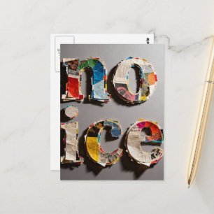 kein Eis einzigartige und farbenfrohe Mixed-Media- Postkarte