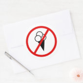 Kein Eiscreme-Symbol erlaubt Runder Aufkleber (Umschlag)