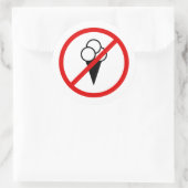 Kein Eiscreme-Symbol erlaubt Runder Aufkleber (Tasche)