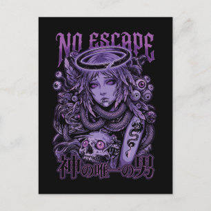 Kein Entrinnen Cyber Goth Engel Postkarte