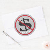 Kein Ereignis oder Geschäft mit Bargeld Runder Aufkleber (Umschlag)