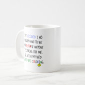 Kein erwachsener Funny Mug Kaffeetasse (Vorderseite Links)