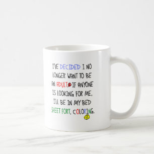 Kein erwachsener Funny Mug Kaffeetasse
