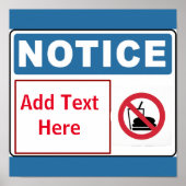 Kein Essen auf Räumlichkeiten, Text hinzufügen, un Poster (Vorne)