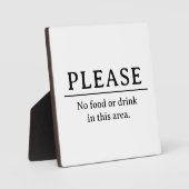 Kein Essen oder Trinken in diesem Bereich | 5,25" Fotoplatte (Vorderseite)