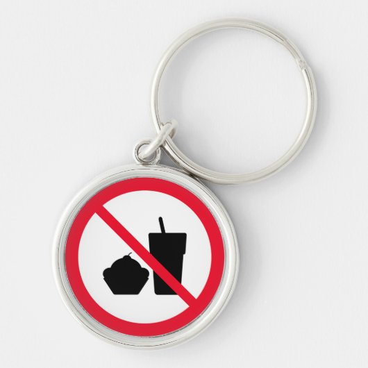 Kein Essenszeichen | Premium-Schlüsselanhänger Schlüsselanhänger (Vorne)