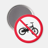 Kein Fahrrad verboten | Red Circle Sign | Magnet (Vorderseite/Rückseite)