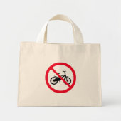Kein Fahrradzeichen verboten | Tiny Tote Bag Mini Stoffbeutel (Vorne)