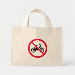 Kein Fahrradzeichen verboten | Tiny Tote Bag Mini Stoffbeutel