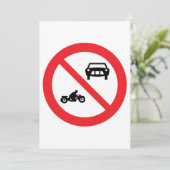 Kein Fahrzeug Straßenzeichen Einladung (Stehend Vorderseite)
