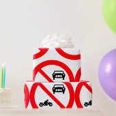 Kein Fahrzeug Straßenzeichen Geschenkpapier