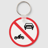 Kein Fahrzeug Straßenzeichen Schlüsselanhänger (Vorderseite)