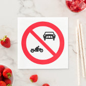Kein Fahrzeug Straßenzeichen Serviette
