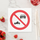 Kein Fahrzeug Straßenzeichen Serviette (Beispiel)