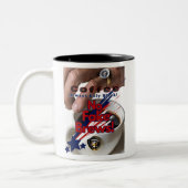 Kein Fake bricht! Black Coffee Siegel der Genehmig Zweifarbige Tasse (Links)