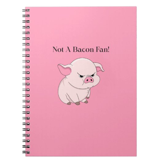 Kein Fan von Bacon-Notebook Notizblock (Vorderseite)