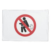 KEIN Farb ⚠ Funny Thai Toilettenschild ⚠ Kissenbezug (Rückseite)