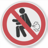 KEIN Farnzeichen ⚠ Funny Thai Toilet ⚠ Aufkleber (Vorderseite)