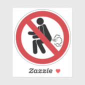 KEIN Farnzeichen ⚠ Funny Thai Toilet ⚠ Aufkleber (Blatt)