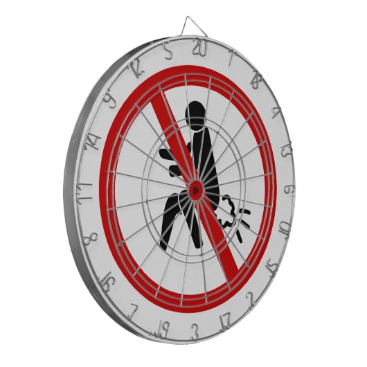 KEIN Farnzeichen ⚠ Funny Thai Toilet ⚠ Dartscheibe (Vorderseite Links)