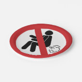 KEIN Farnzeichen ⚠ Funny Thai Toilet ⚠ Pappteller (Schrägansicht)