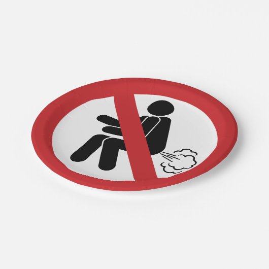 KEIN Farnzeichen ⚠ Funny Thai Toilet ⚠ Pappteller (Schrägansicht)