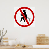 KEIN Farnzeichen ⚠ Funny Thai Toilet ⚠ Poster (Küche)