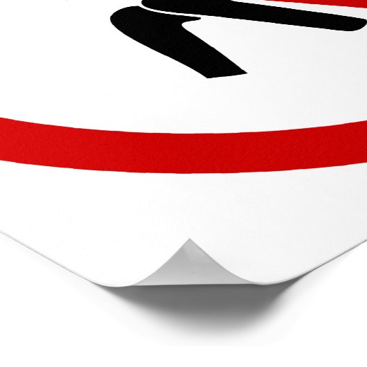 KEIN Farnzeichen ⚠ Funny Thai Toilet ⚠ Poster (Ecke)