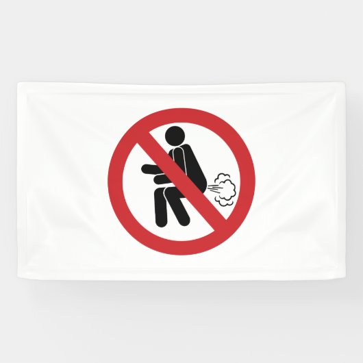 KEIN Farting ⚠ lustiges thailändisches Banner (Horizontal)