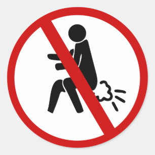 KEIN Farting ⚠ lustiges thailändisches Runder Aufkleber