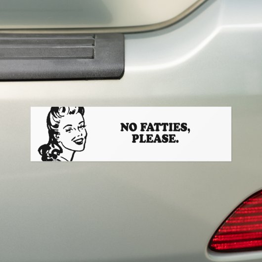 KEIN FATTIES BITTE T - Shirt Autoaufkleber (Auf Auto)