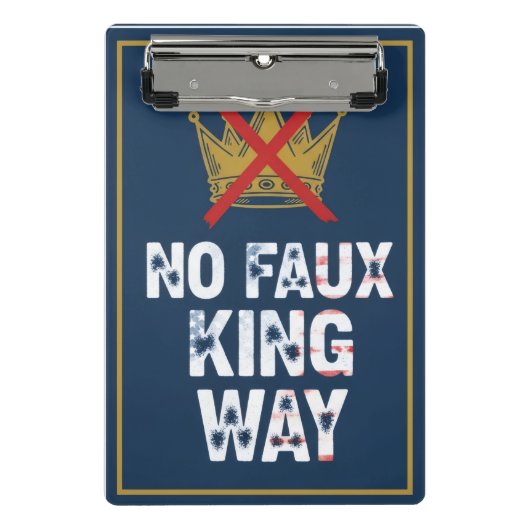Kein Faux-König-Weg Mini Klemmbrett (Vorderseite)