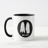 Kein Feet Ghosts Funny Geek monochrome Tasse (Links)