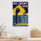 Kein feindliches Subjekt wagt es, sein Auge zu heb Poster (Küche)