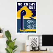 Kein feindliches Subjekt wagt es, sein Auge zu heb Poster (Heimbüro)