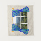 Kein Fenster Imitat Fenster Fantastischer Arbeitsp Wandteppich (Vorderseite)