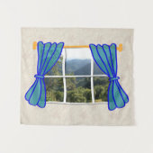 Kein Fenster Imitat Fenster Fantastischer Arbeitsp Wandteppich (Vorderseite (Horizontal))