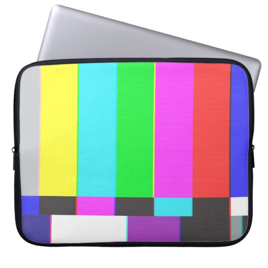kein Fernsehbildschirm mit Signal und Rauschen Laptopschutzhülle (Vorderseite)
