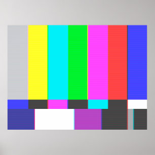 kein Fernsehbildschirm mit Signal und Rauschen Poster