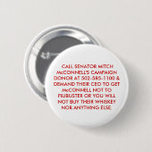 KEIN FILIBUSTER SENATOR McCONNELL. Button (Vorne & Hinten)