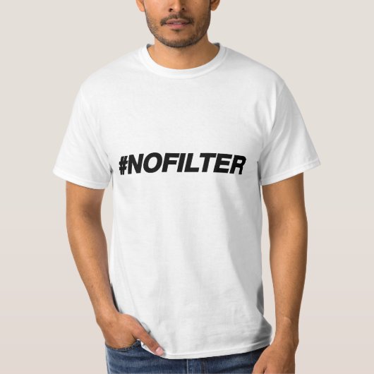 Kein Filter, der lustiges T-Shirt warnt (Vorderseite)