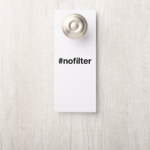 Kein Filter Türanhänger