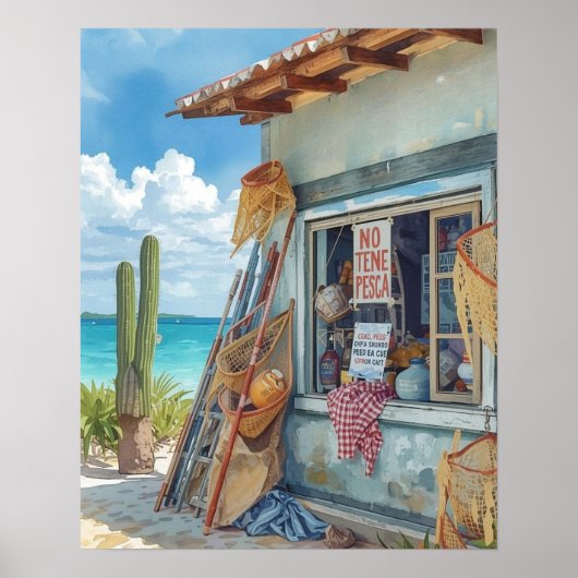 Kein Fisch heute Bonaire Poster (Vorne)