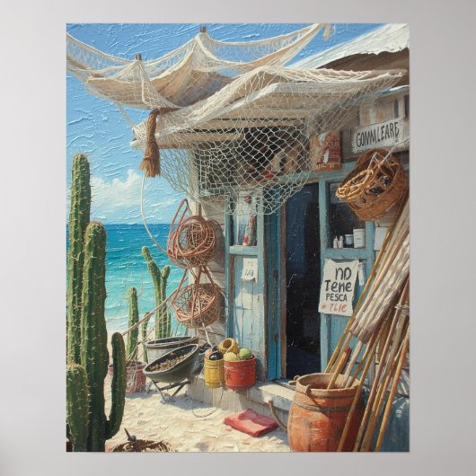 Kein Fisch heute Bonaire Poster (Vorne)