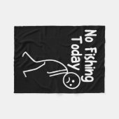 Kein Fischen heute Funny Sad Stick Man Anglerender Fleecedecke (Vorderseite (Horizontal))