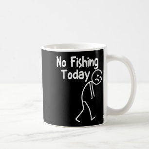 Kein Fischen heute Funny Sad Stick Man Anglerender Kaffeetasse